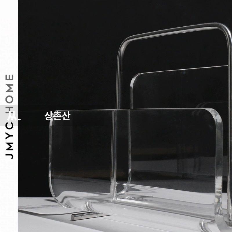 투명 매거진랙 아크릴 모던 잡지꽂이 심플 책장 인테리어 디스플레이 - 상세 이미지 3