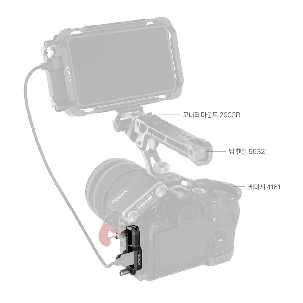 스몰리그 5969 캐논 EOS R5 Mark III / R6 Mark II 케이지 USB-C 케이블 클램프 - 상세 이미지 5