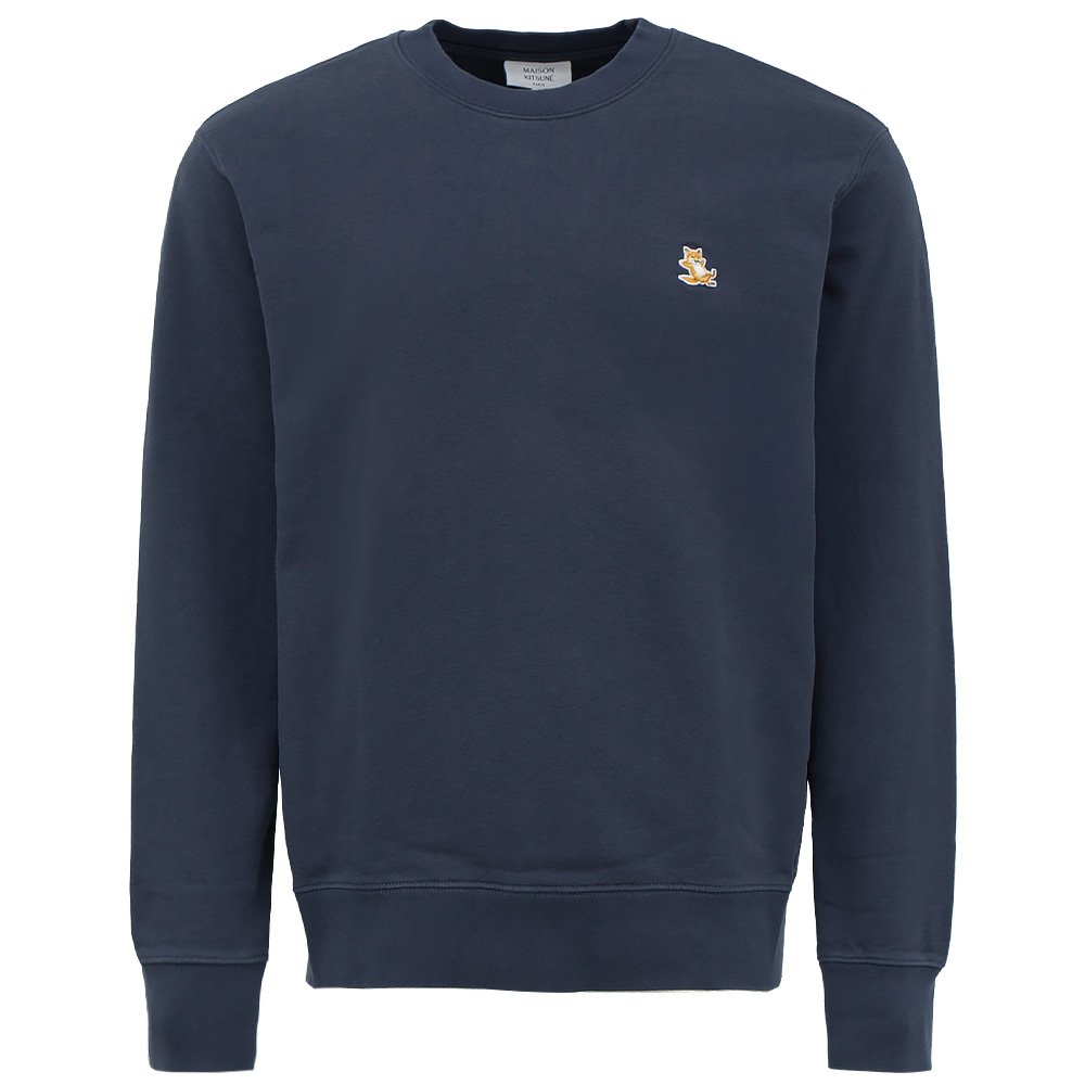 메종키츠네 칠랙스 폭스 패치 네이비 맨투맨 LM00303KM0001 P476 (2025 S/S) L,XL - 상품 이미지
