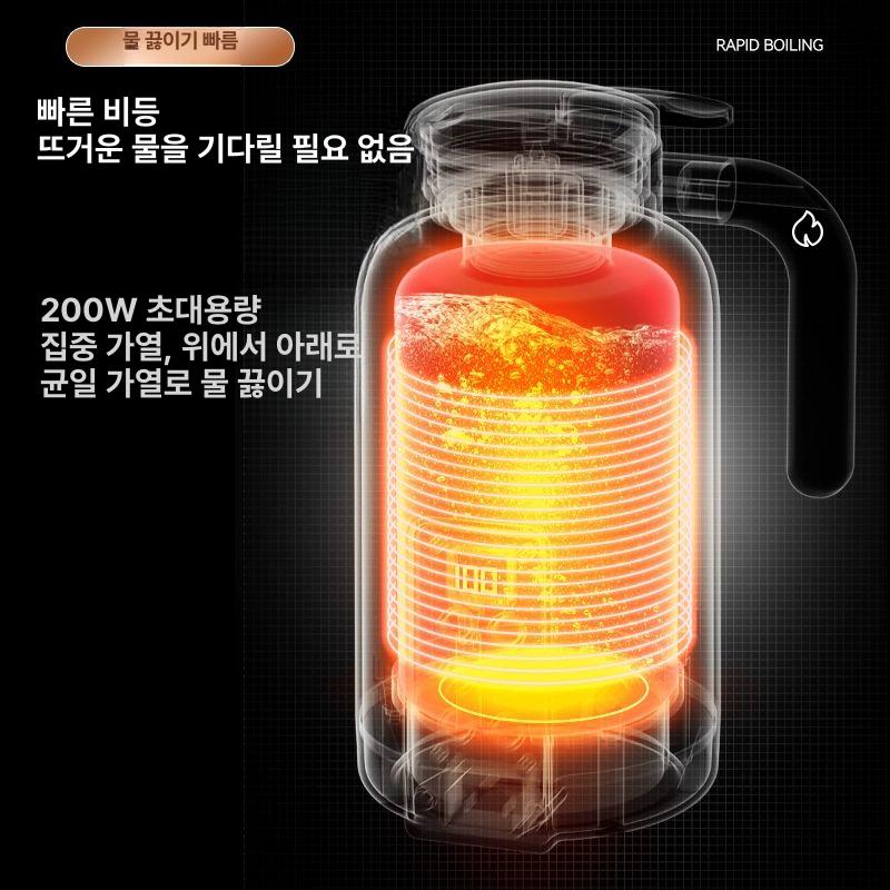 여행용 차량용 커피포트 차박 스테인레스 급속 글램핑 + 받침대 + 4m 배터리 커넥터 케이블 - 상세 이미지 3