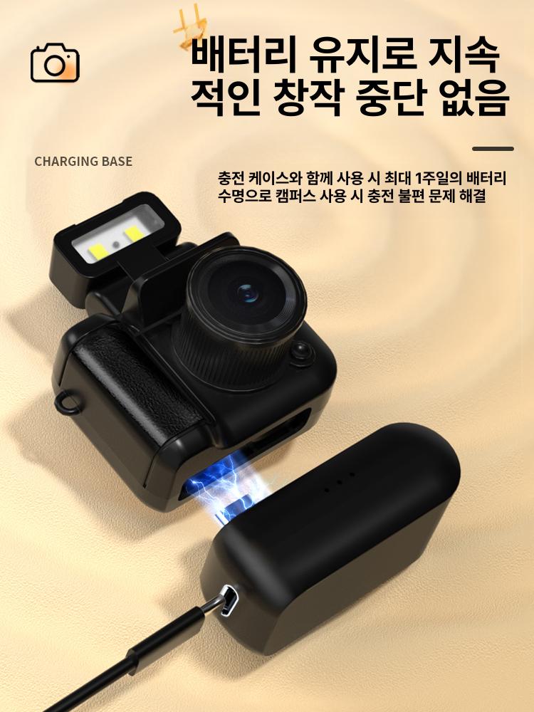 초소형 키링 캠 디카 빈티지 레트로 카메라 초미니 Y4000 블랙 [배터리 받침대 없음] 기본구성 - 상세 이미지 3
