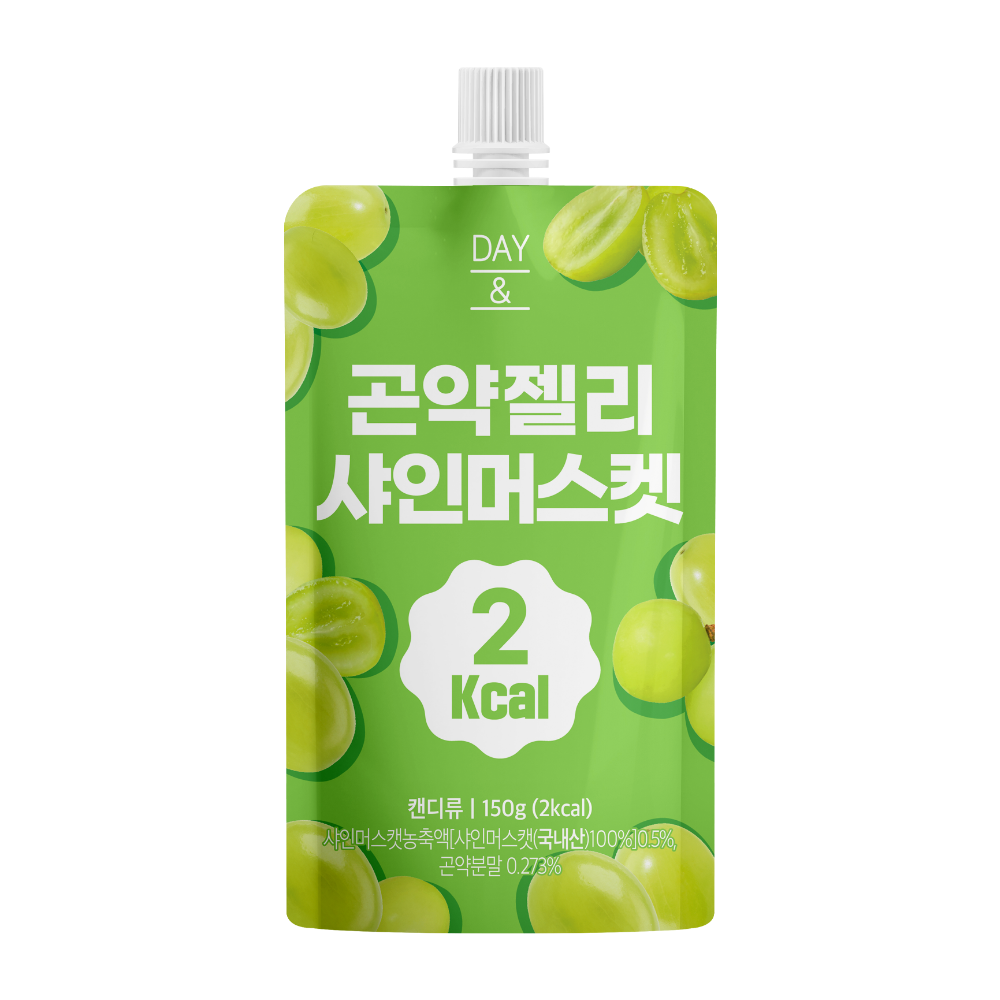 [저칼로리/2kcal] 데이앤 2칼로리 곤약젤리 10포 골라담기 샤인머스켓, 150g, 10개 - 상품 이미지