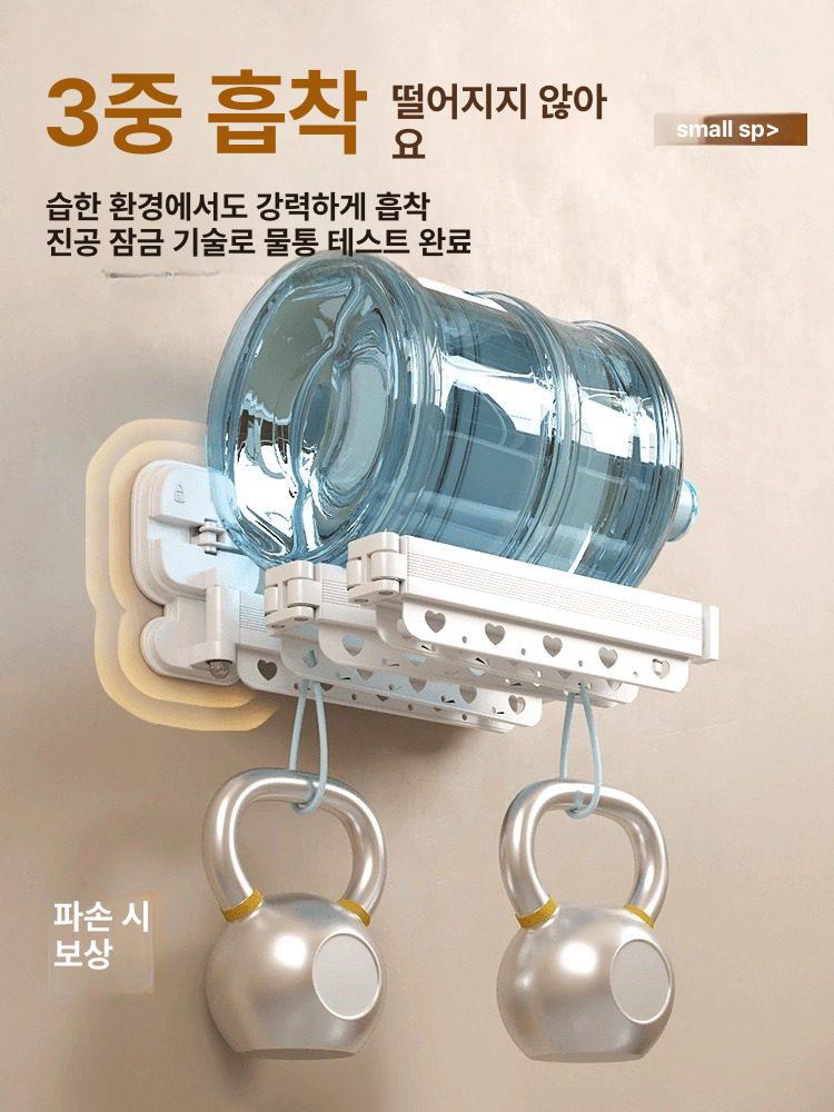 간이 샤워부스 설치형 욕실파티션 고급 폴딩커튼 방수 베이지화이트 접이식 커튼+화이트 5단 연장형 180-200cm 커튼 180cm - 상세 이미지 2
