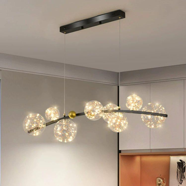 led 스트립 펜던트 조명 별 골드 천장 식탁등 행잉 별빛 삼색 팬던트 주방 변광 - 상품 이미지