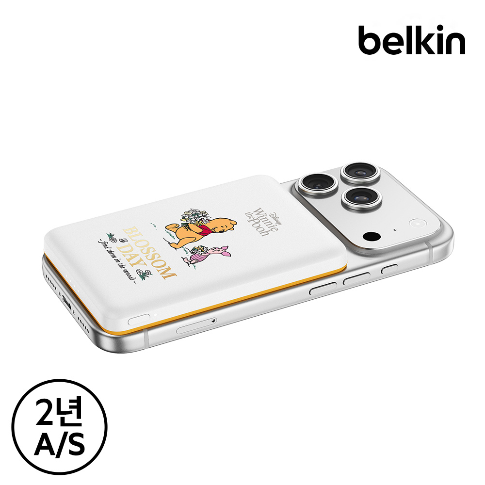 벨킨 디즈니 5000mAh 초슬림 마그네틱 무선충전 보조배터리 위니더푸(BPD010qcWP-DY) 이미지 6