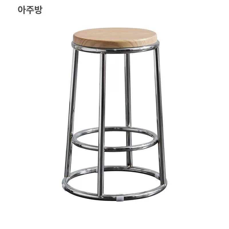 철제 스툴 원형 오락실 보조의자 카운터 게임방 메탈 다리 간이 카페 체어 - 상세 이미지 5