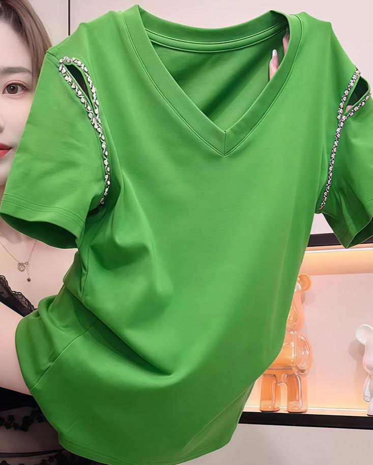 스포츠댄스복 라인 댄스복 상의 방송 여름 의상 여성 댄스복 모던 무대의상 밸리 라틴 - 상품 이미지