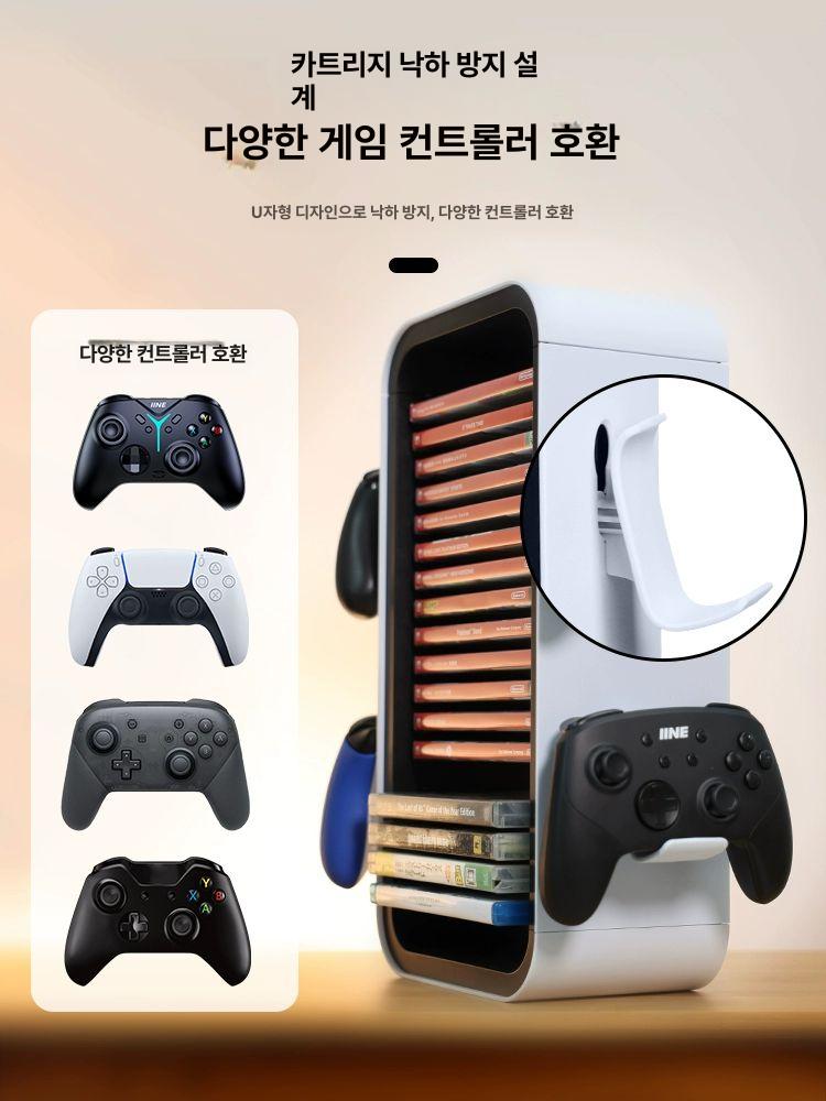 씨디 선반 게임CD 호환 보관함 수납 미디어 랙 우드 정리함 진열대 - 상세 이미지 4