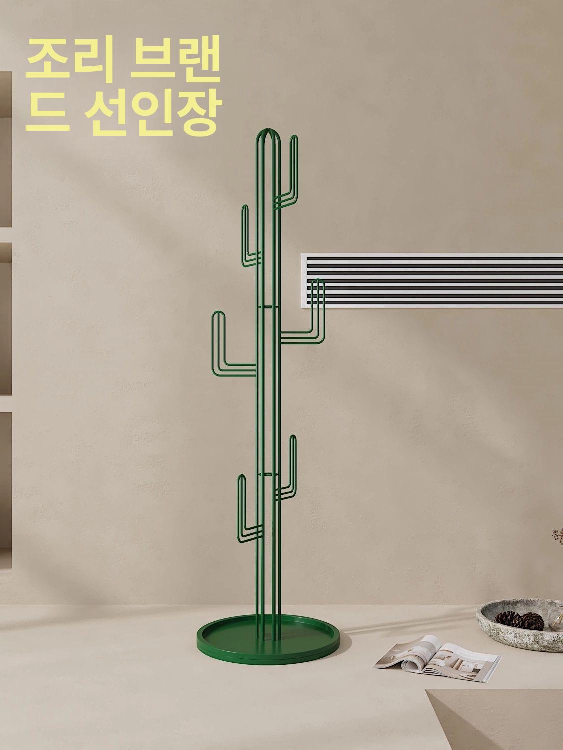 원룸 옷걸이 선인장 코트랙 의류 스탠드 거실 가방걸이 행거 인테리어 정리 - 상세 이미지 2