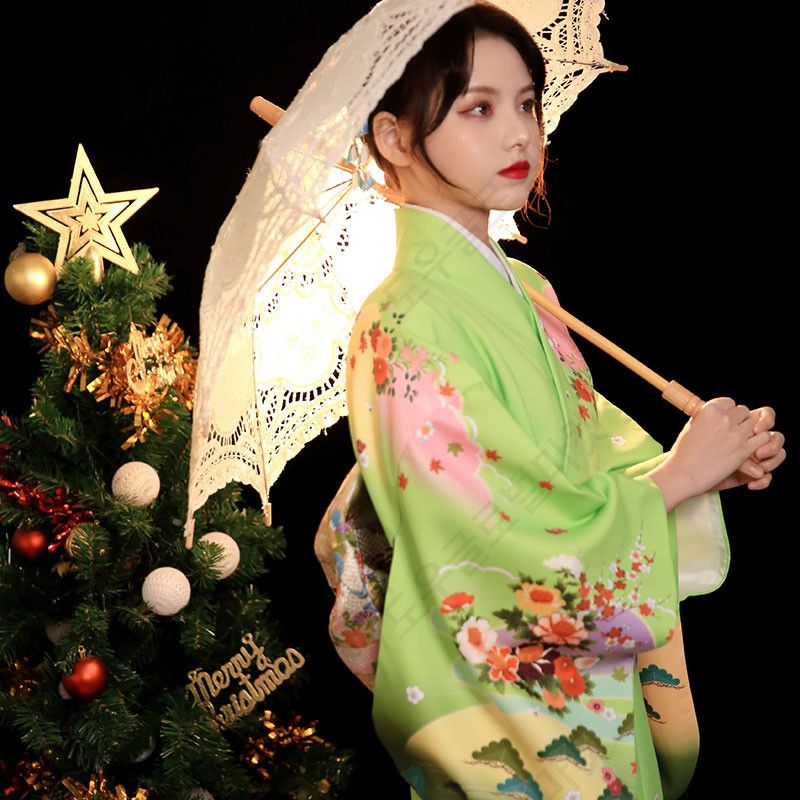 일본기모노 코르프레 할로윈 단체복 빅사이즈 꽃무늬 무대 - 상세 이미지 5