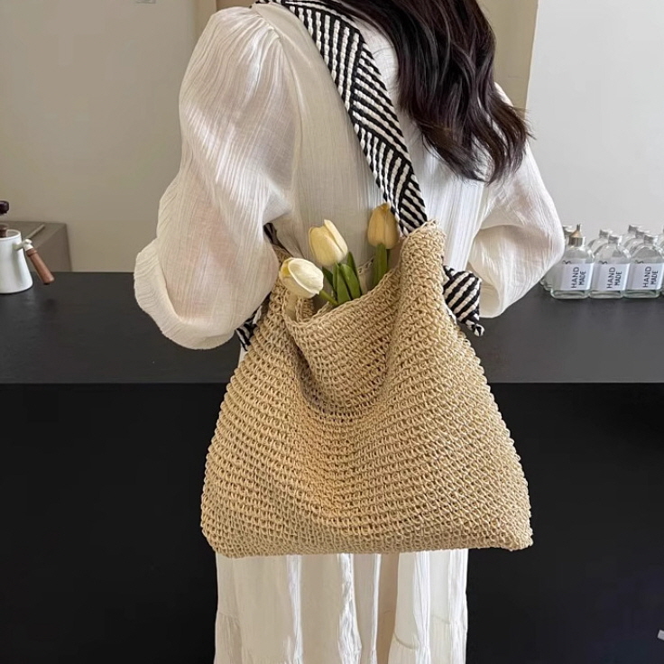제이바바 네트백 왕골 라탄 숄더백 여름 휴양지 라탄가방 이미지 7