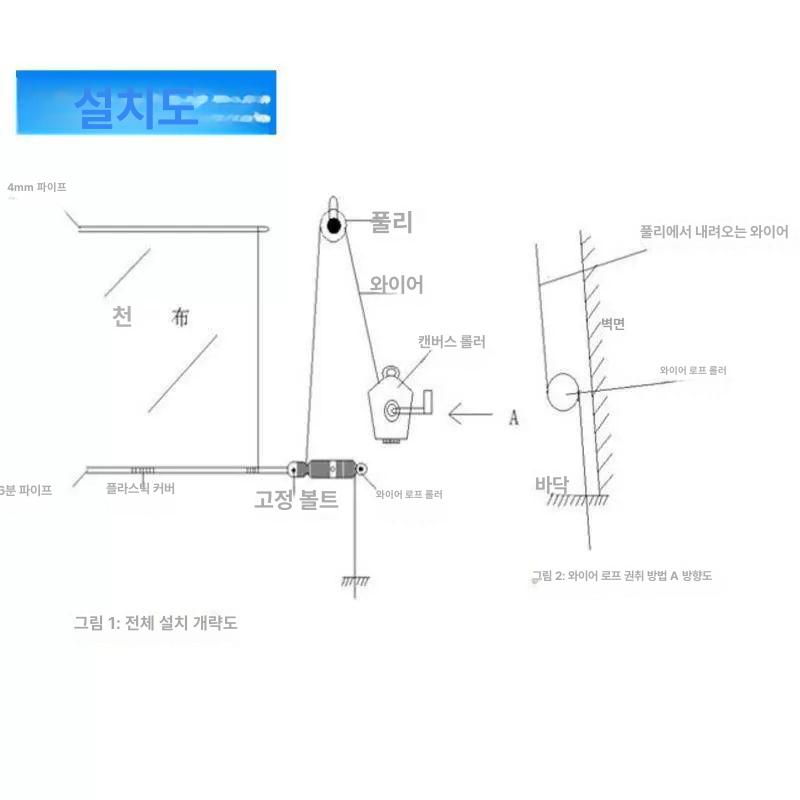비닐하우스 개폐기 수동 핸들 온실 축사 셔터 자재 농자재 윈치 측면 환기 - 상세 이미지 4