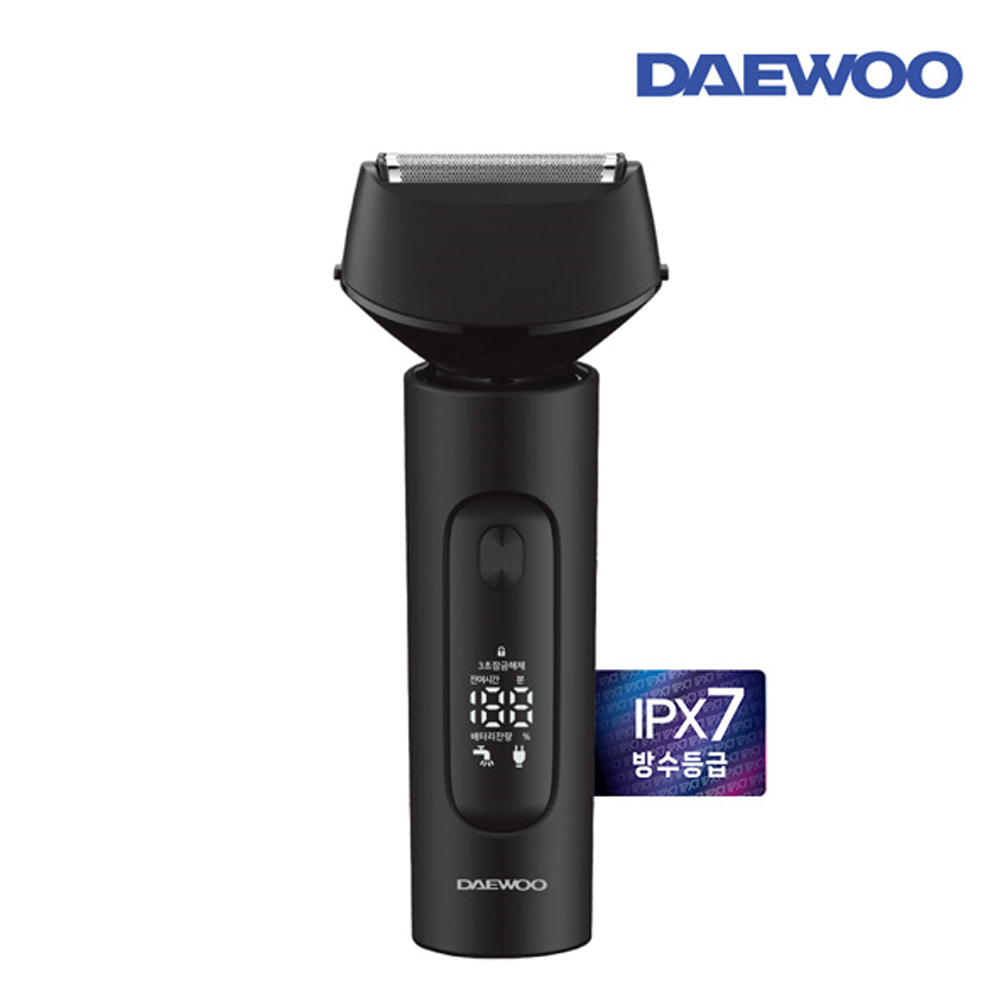 대우 휴대용 충전식 건습식 디지털 전기면도기 IPX7 방수 스윙 3중 플렉스헤드 - 상세 이미지 2