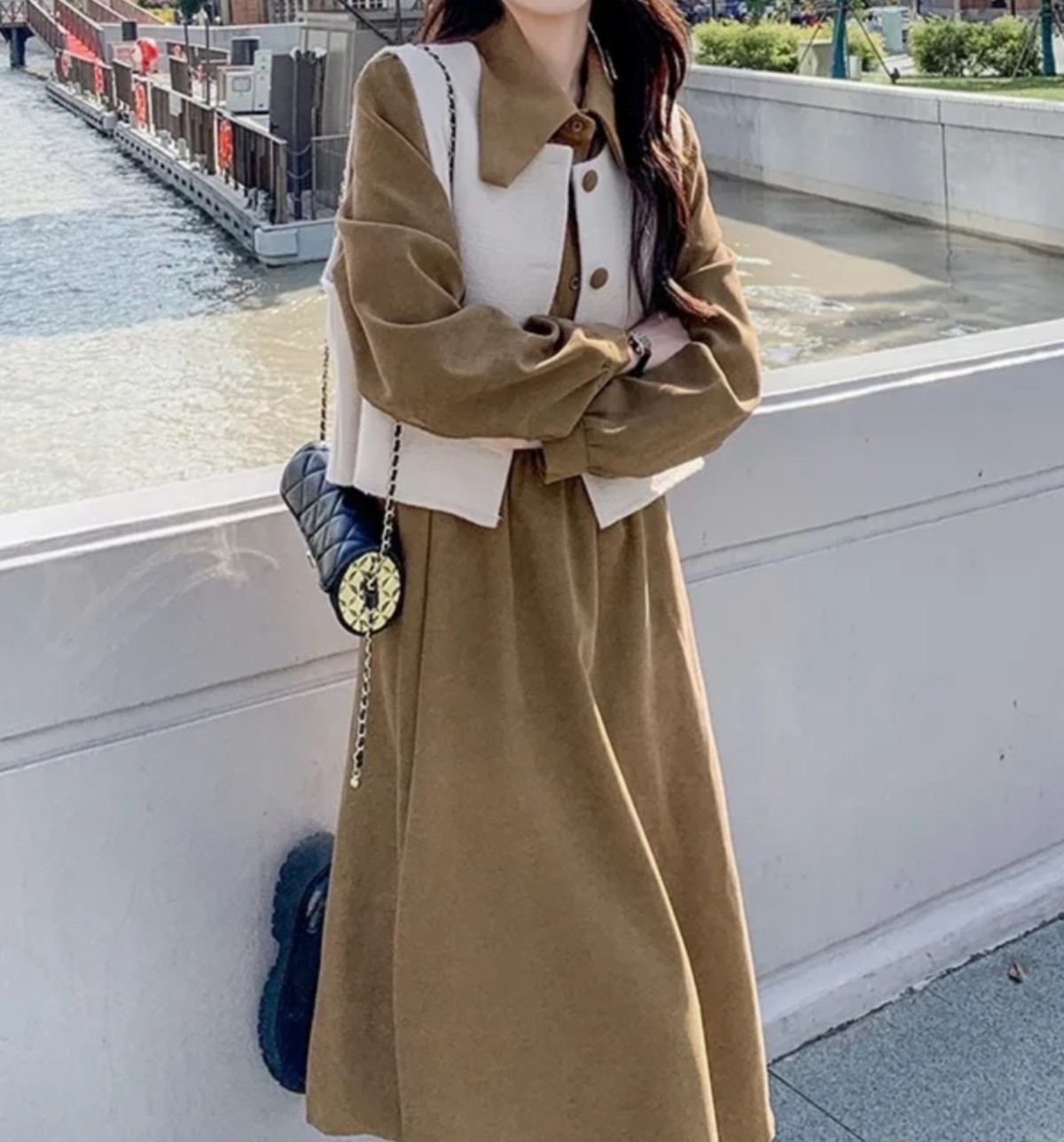 패션 봄 세트 스트리트 롱 원피스 코디 홈웨어 셋업 와이드팬츠 트레이닝복 가디건 - 상세 이미지 2