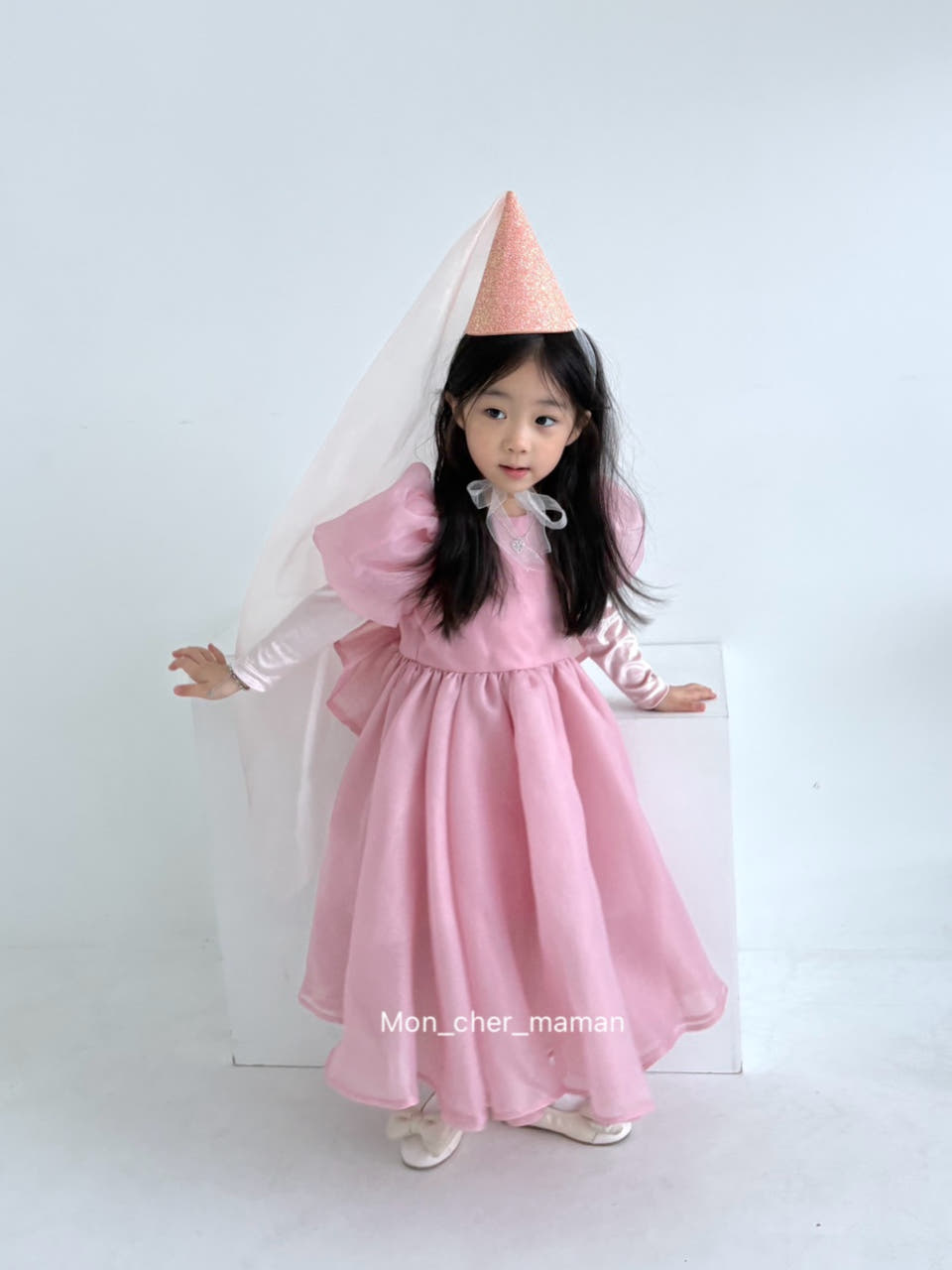 나라 핑크드레스 화동 생일 원피스 피오나 원피스 - 메인 이미지