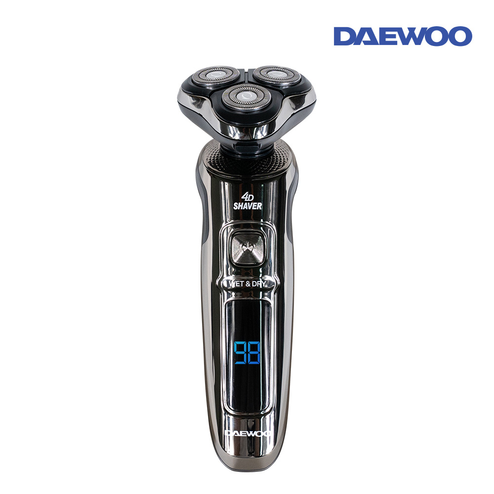대우 3WAY 360도 회전 충전식 디지털 건습식 전기면도기 IPX6 방수 팝업트리머 - 상세 이미지 2