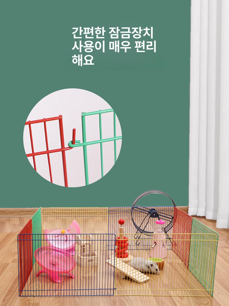애완동물 펜스 햄스터 야외용 접이식 탈옥방지 에어펜스 휴대용 폴딩 안전울타리 - 상세 이미지 4