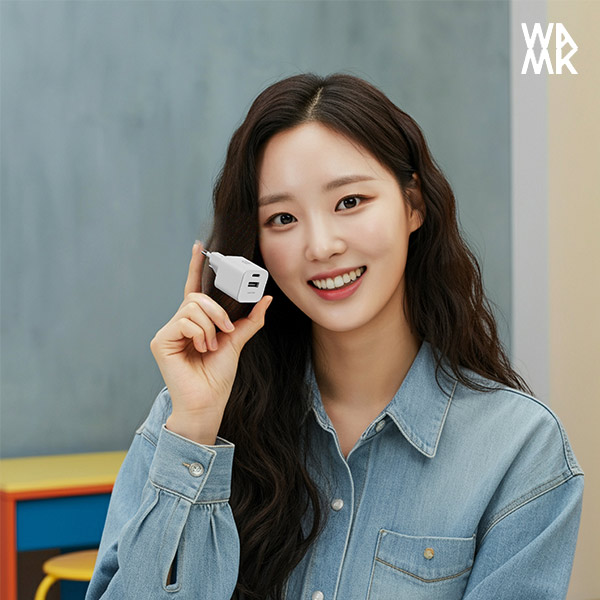 WAMK 30W GaN 초고속 충전기 2포트 C타입 PD PPS 아이폰 갤럭시 공용 어댑터 - 상품 이미지