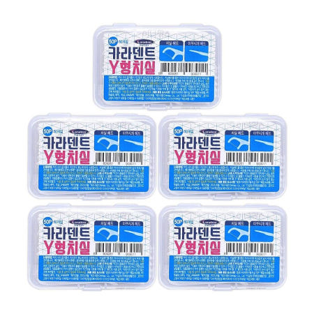 치실 카라덴트 Y형 50개입 x 5개세트