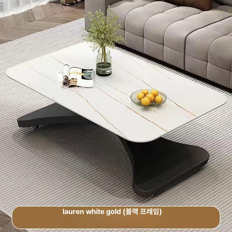 쇼파리프트테이블 소파테이블 높이조절 마블화이트 세라믹상판 타원형 거실 인테리어 이동식 무광 아르마니 그레이 150x80l 이미지 8