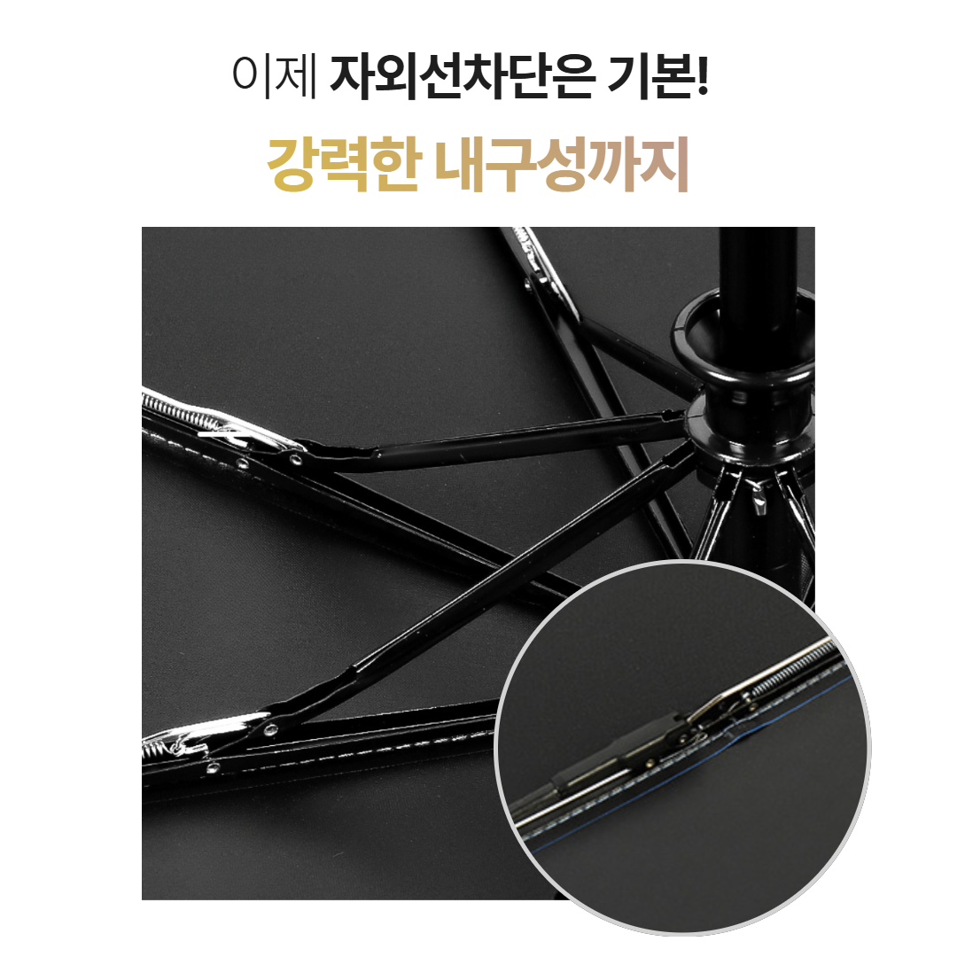 햇살지킴이 5단 미니 양산 자외선차단 UV차단 접이식 양우산 이미지 4
