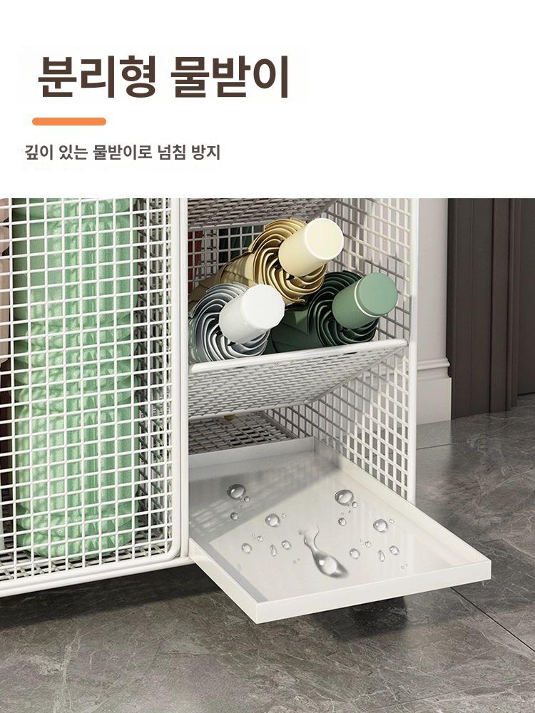 폼롤러 보관함 요가매트 수납 이동식 휠 스탠드형 운동용품 정리함 대용량 - 상세 이미지 5