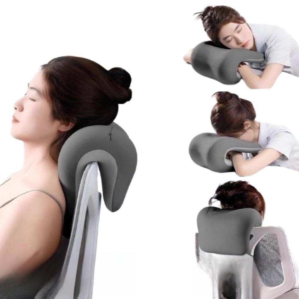 다용도 베개 의자 목받침 엎드려베개 낮잠 목받침대 머리받침 그레이 - 메인 이미지