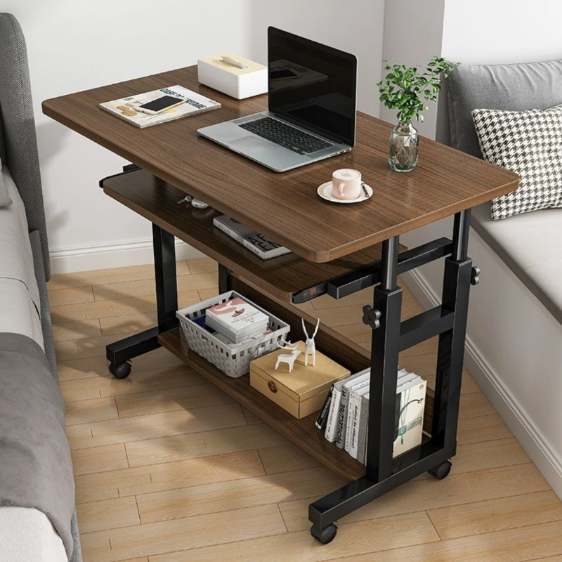 1인용 이동식 컴퓨터 책상 소형 간이 좁은방 가정용 원룸 프린터 테이블 - 상품 이미지