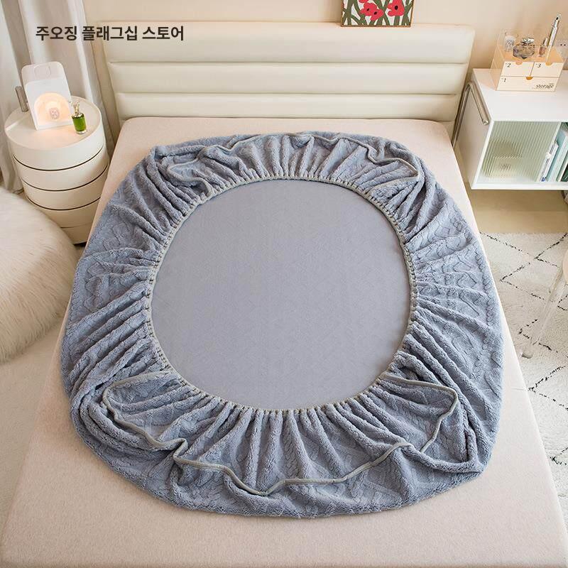 침대 매트리스커버 극세사 워터프루프 사계절 벨벳 올인원 이불 패드 - 상세 이미지 3