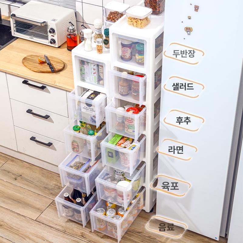 틈새 수납장 다용도실 주방 폭좁은 공간활용 세탁실옆 다목적 선반 슬림 - 상세 이미지 3