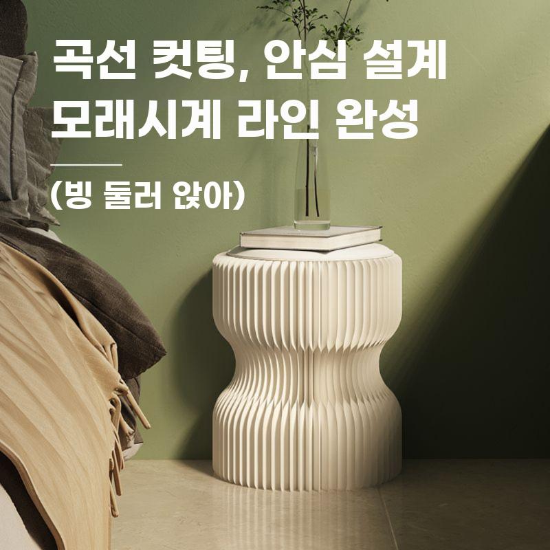 종이의자 아코디언 의자 접이식 크래프트 스툴 모래시계 30cm 브라운 - 상세 이미지 2