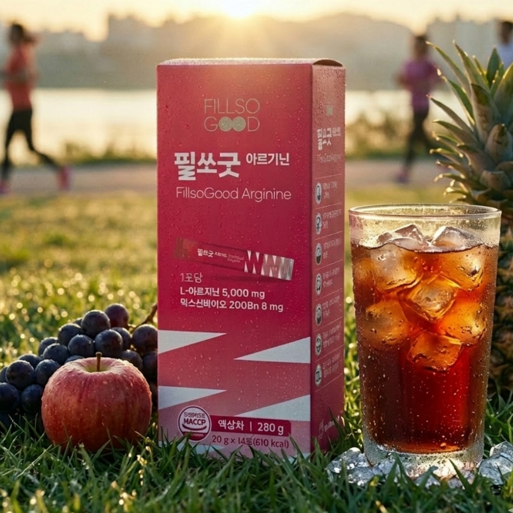 필쏘굿 고함량 L 아르기닌 5000mg 시트룰린 오르니틴 비타민 무카페인 14포, 4개 제품 이미지