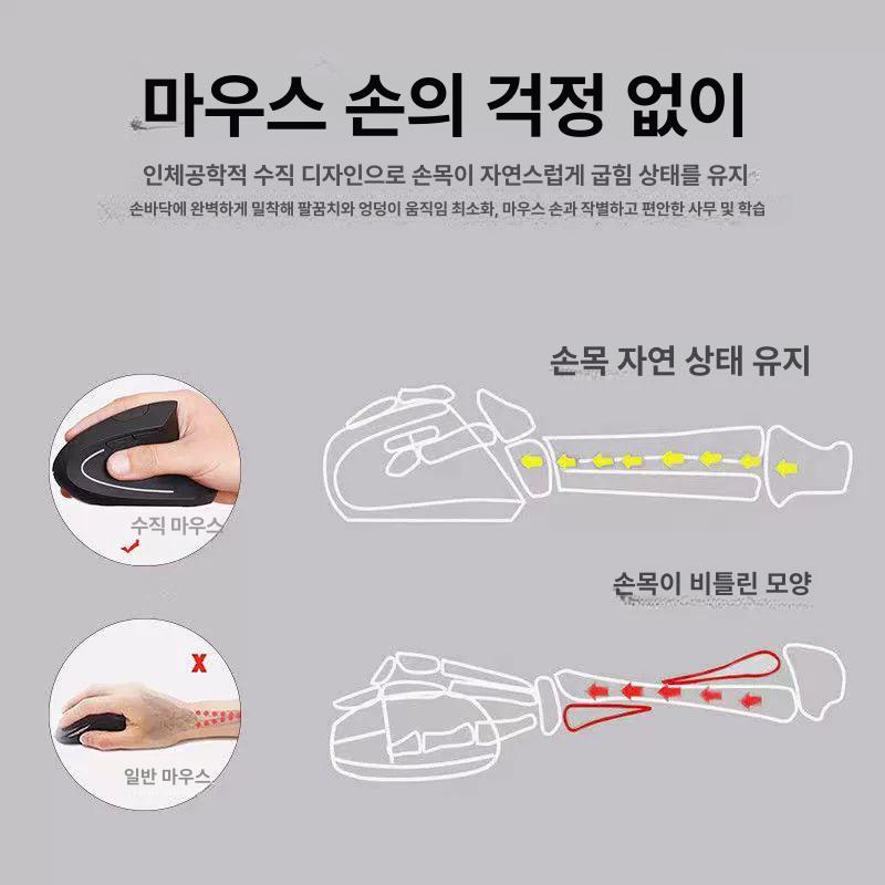 손목보호 마스터 대용 마우스 무선 손이편한 2.4G 무선 배터리 미포함 - 상세 이미지 5