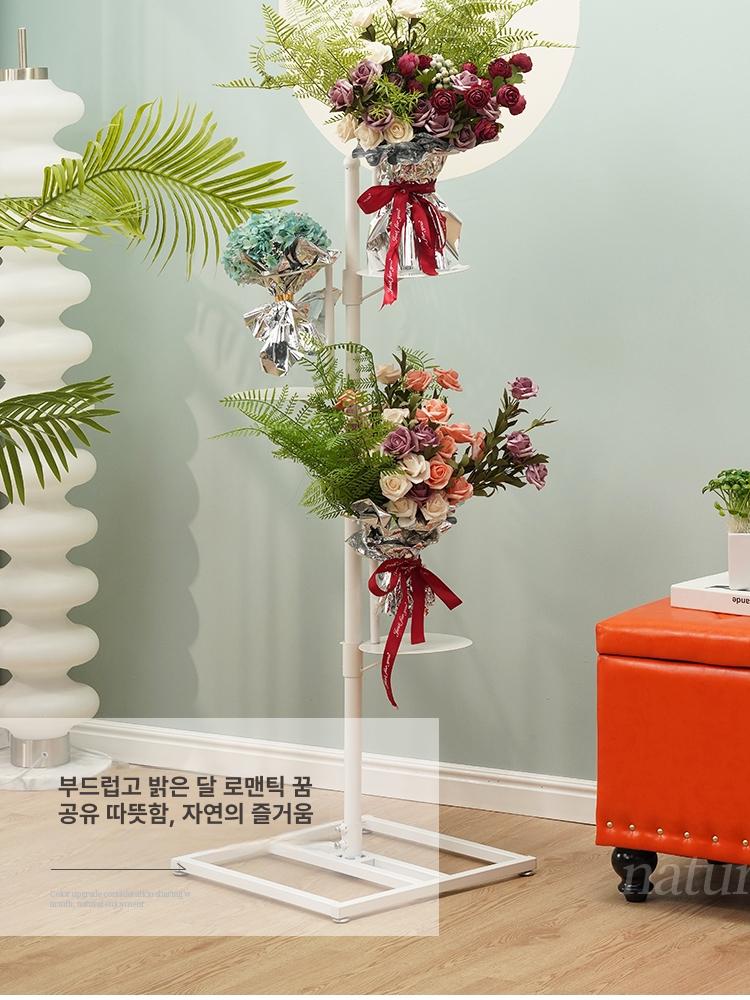 진열 스탠드 꽃다발 플라워 전시대 걸이 거치대 버킷 꽃집용 대형 - 상세 이미지 3