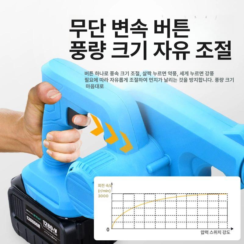 낙엽 송풍기 무선 청소기 21V 충전식 브로워 제설 집진 블로어 - 상세 이미지 4