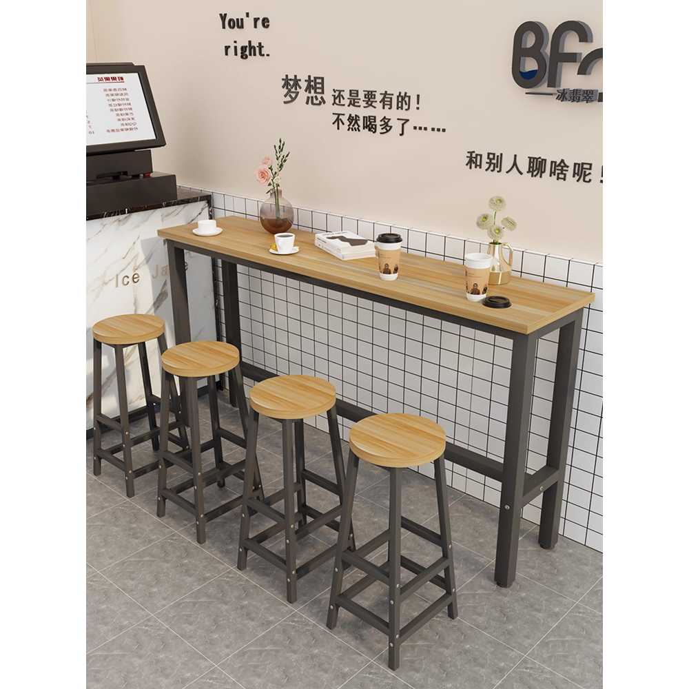 창가 바 테이블 베란다 카페 용 아일랜드 테라스 식탁 120x30x100 - 상세 이미지 5