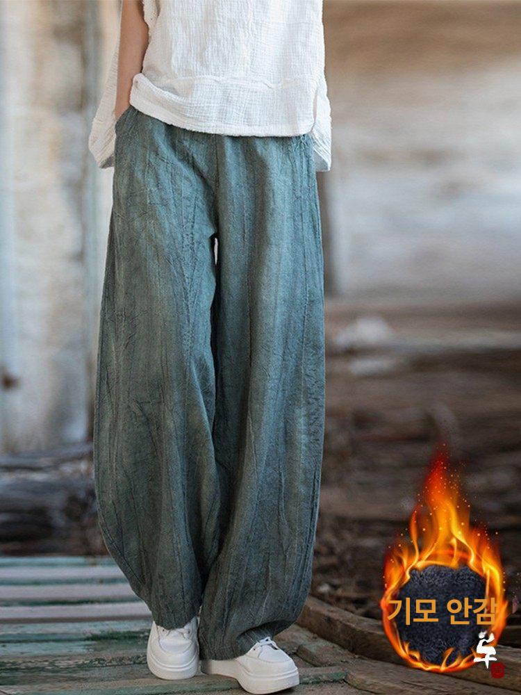 여성 절복 하의 항아리 바지 누비 와이드 법복 수행복 - 상세 이미지 4