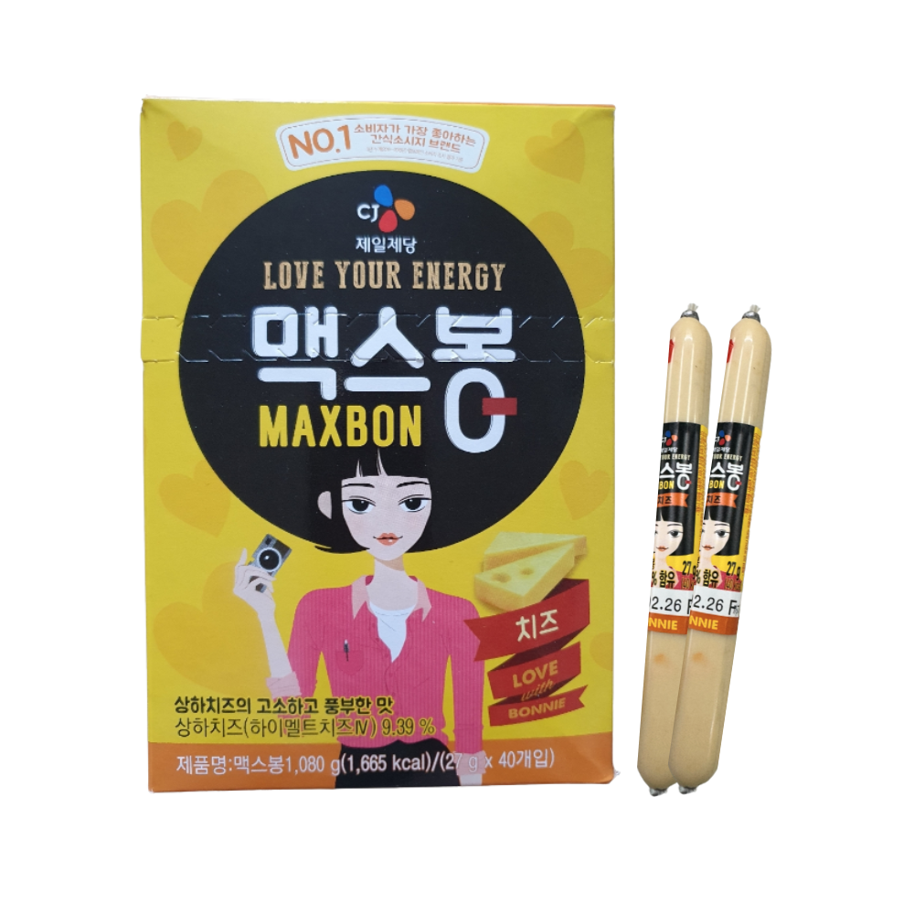 CJ 맥스봉치즈 1.08kg (27gx40개) 간식 소시지 대용량 - 상품 이미지