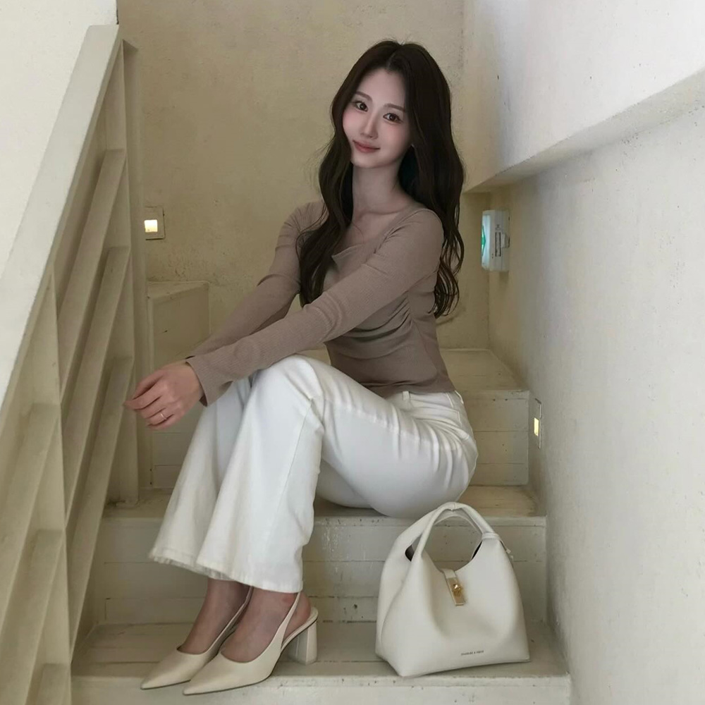 [찰스앤키스] 티건 트라페즈 힐 슬링백 펌프스 CK1-60361462 - 상세 이미지 2