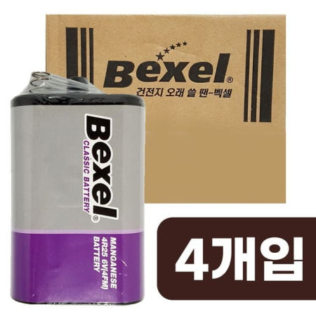 성심샵 벡셀 망간 무수은 4R25 6V 4FM 1P x1박스(4개) 랜턴 건전지 대형건전지