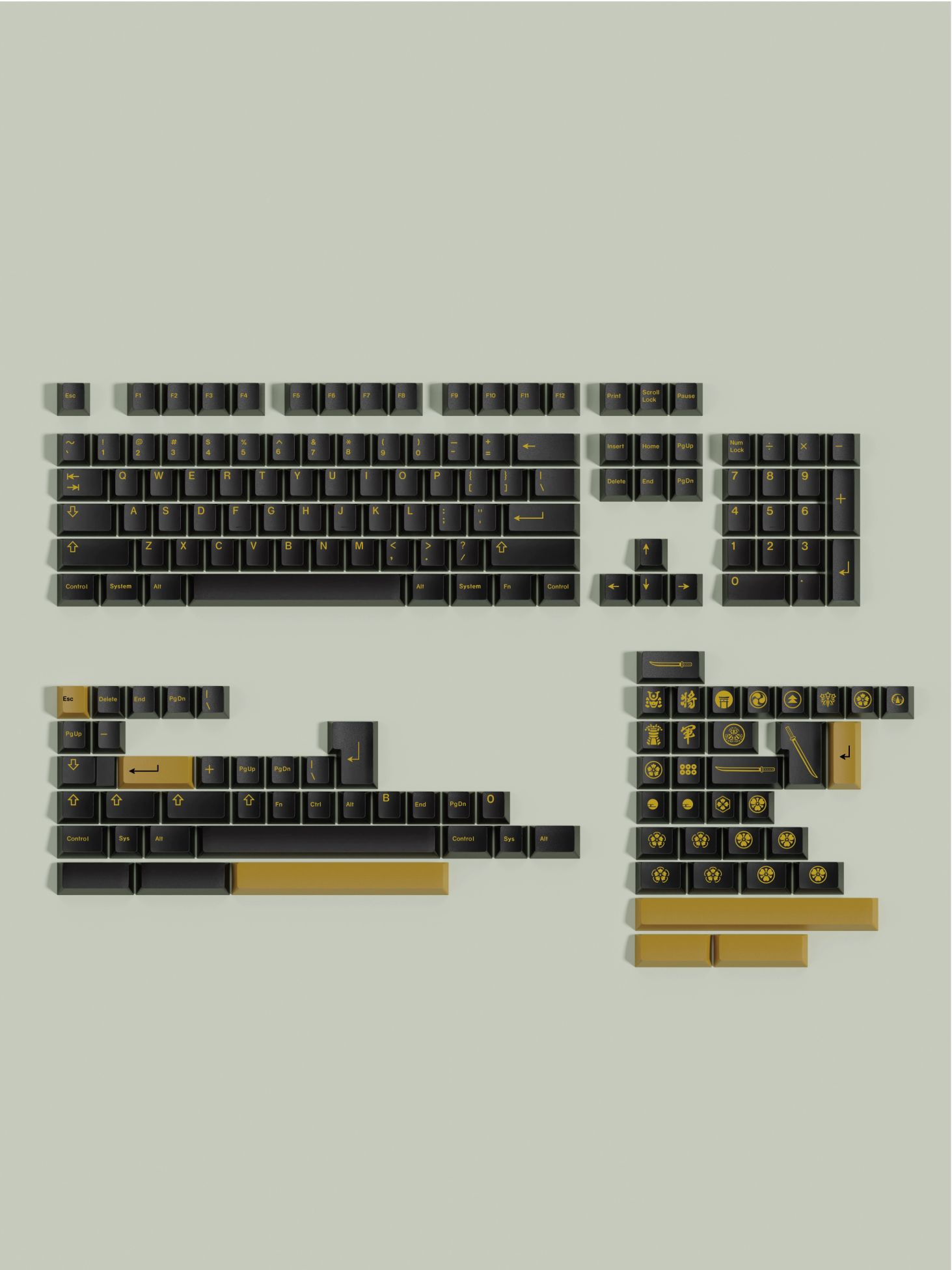 맞춤형 키캡 GMK 블랙골드 세트 커스텀 PBT 고급 RGB 검정 게이밍 - 상세 이미지 5