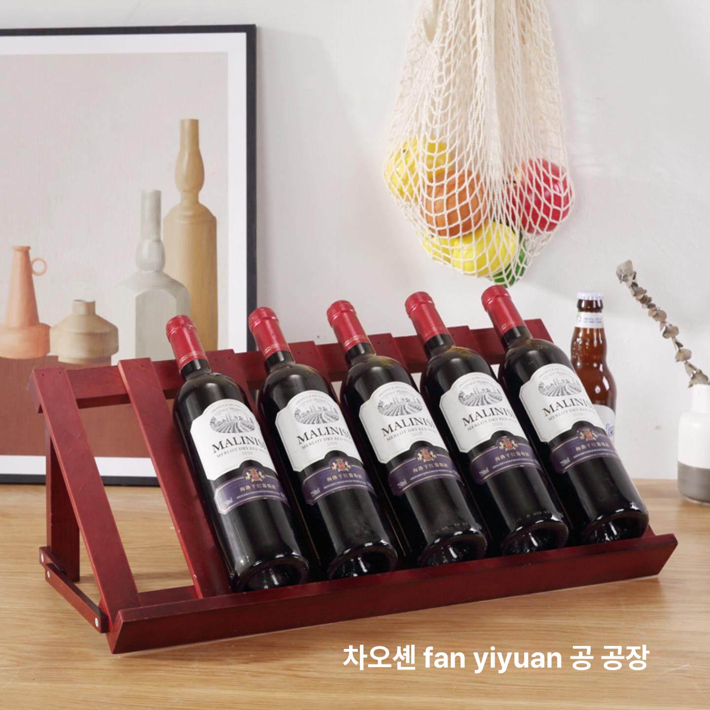 원목 와인렙 거치대 우드 트레이 보관용 홀더 와인병 정리대 인테리어 수납랙 - 상세 이미지 5