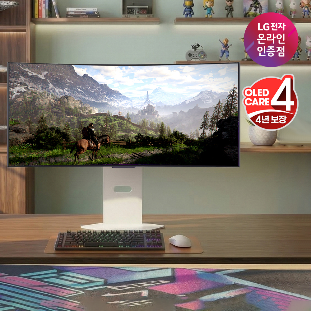 혜택가 134만 LG 34GX90SAW OLED 게이밍 스마트 모니터 86.2cm(34인치) 240Hz & 0.03ms 울트라기어 - 상품 이미지