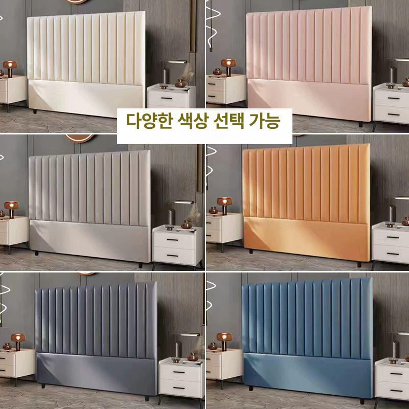 극세사 침대헤드보드 등받이판 프레임 쿠션 베드 머리판 화이트 - 상세 이미지 3