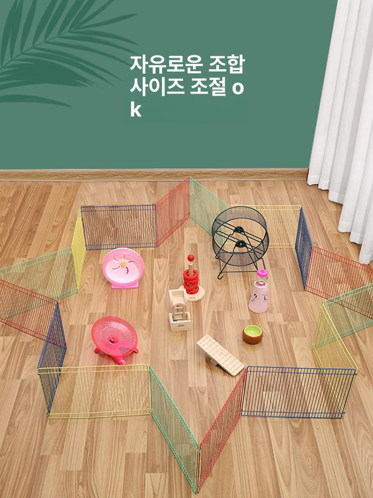 애완동물 펜스 햄스터 야외용 접이식 탈옥방지 에어펜스 휴대용 폴딩 안전울타리 - 상세 이미지 3