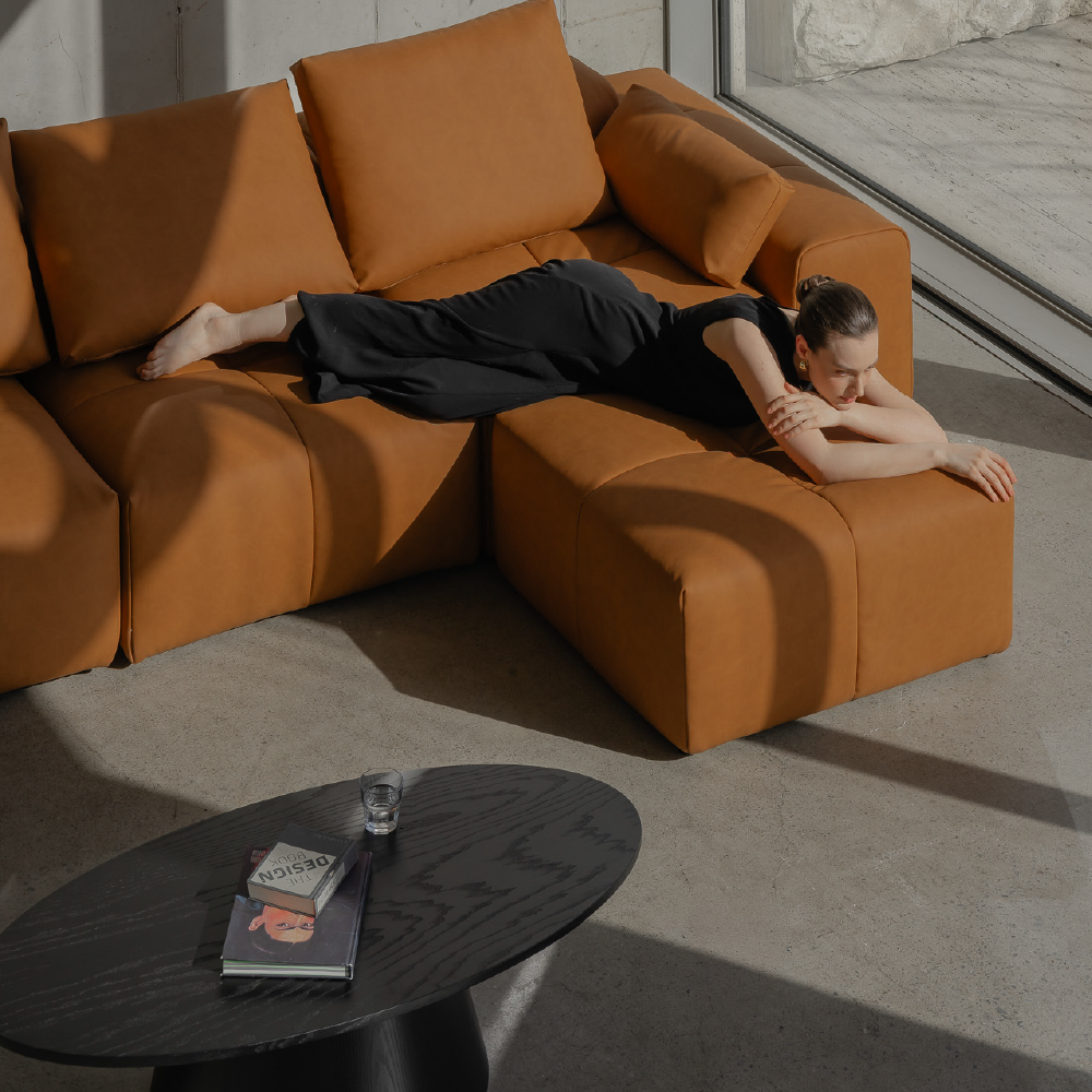 에덴느 몽블랑 카우치 쇼파 4인용 패브릭 구스 이지클린 4인 소파