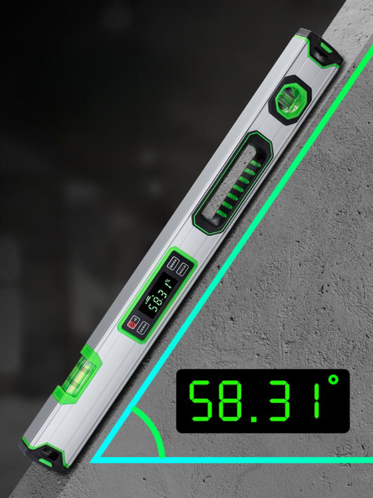 디지털 수평계 80cm 수평자 대형 각도계 측정 레벨기 각도기 알루미늄 디스플레이 줄자 - 상세 이미지 2