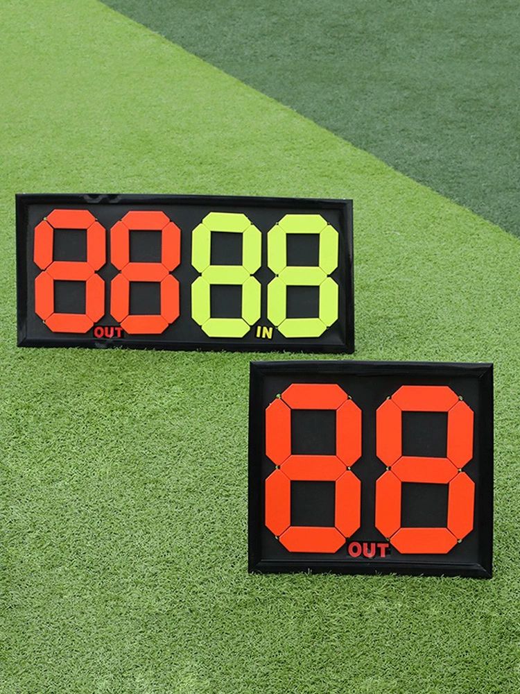 축구 점수판 경기 스코어보드 휴대용 심판 대형 4자리 축구교체 카드 - 상세 이미지 5