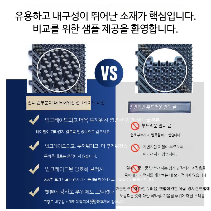 야외 미끄럼방지 현관매트 플라스틱 바닥매트 텐트 상업용 출입구 깔판 - 상세 이미지 3