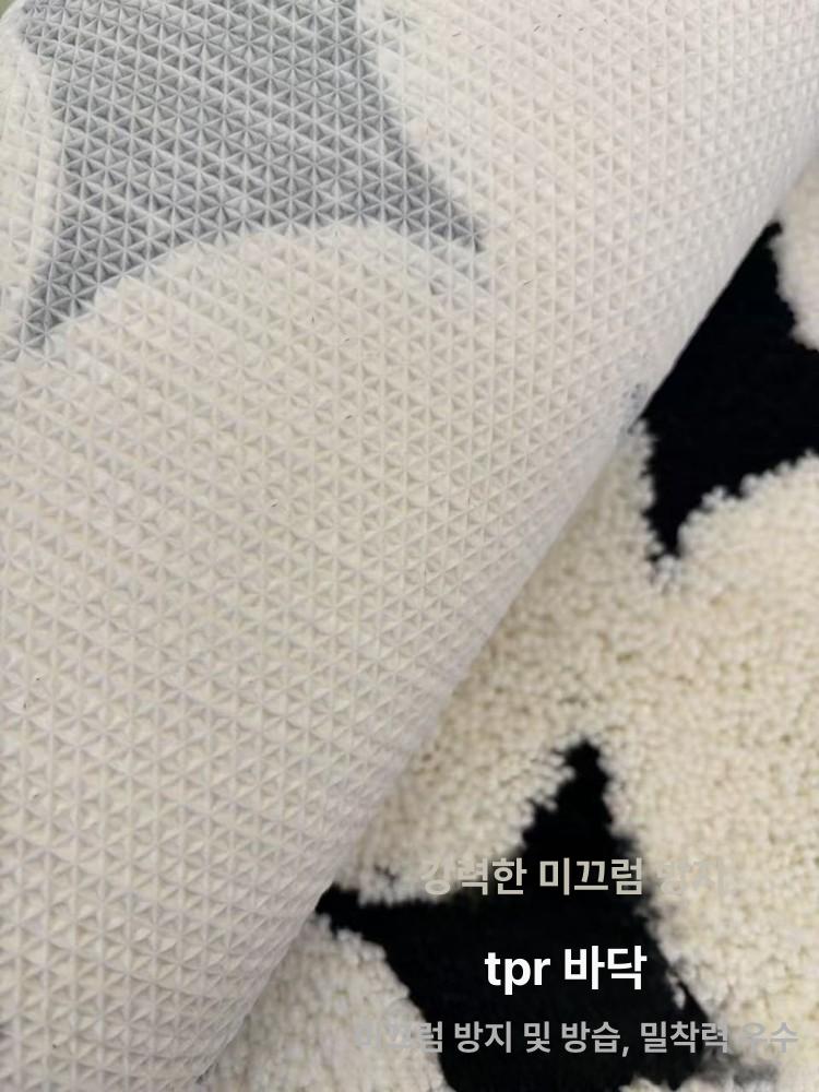 하트 카페트 베이지 미니 러그 매트 인테리어 여성용 니트백 토트 - 상세 이미지 4